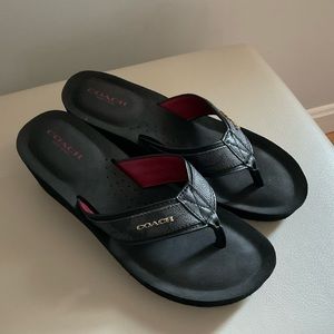 Coach Black Platform Sandals